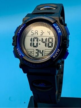 LAVAREDO L6606 Men’s Digital Wristwatch Chrono Backlight Alarm Resin Band Works